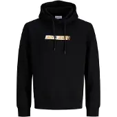 Jack & Jones Sweat-shirt 'JJMUNK' orange / noir / blanc