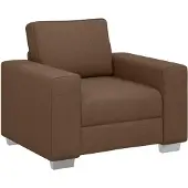 vidaXL Fauteuil de salon marron 100 cm en tissu