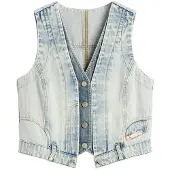 Desigual Gilet bleu clair