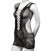 Calexotics Femmes, Robe, Scandal Peek-A-Boo Mini Robe, Noir, (S)