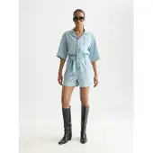 Scotch & Soda Ufn01453f Short Sleeve Romper Bleu M Femme