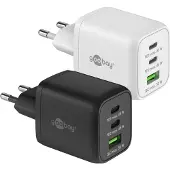 Wentronic 65W USB-C PD GaN Multiport Fast Charger - 2x USB-C and USB-A