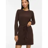 Vila Robes en maille 'VILIGA' brun foncé