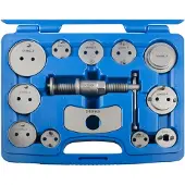 SW-Stahl 01435L Outil de retournement du piston de frein, 13 pièces I Outil de retournement du piston de frein I Broche droite I Set de 13 outils de pression