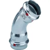 Viega Coude 45° électrozingué femelle / femelle - diamètre 54 à sertir