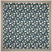 Codello Foulard beige / émeraude / noir / blanc