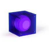 Bang Lớp Small Square Lampe de Table Blue acrylic