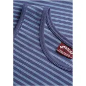 Superdry Athletic Essential Stripe Sleeveless T-shirt Bleu XS Femme
