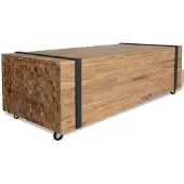 vidaXL Table basse 110x45x38 cm teck massif