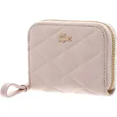 Lacoste Cuir porte-monnaie Zip Coin Wallet Mansia vieux rose
