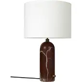 Gubi Gravity Lampe de Table Maroon marble | White Shade | Large