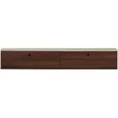 CALICOSY - Meuble TV suspendu 2 abattants L160 cm - ROY