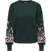 ONLY Sweat-shirt 'ONLBrooke' vert foncé / rose / rose pastel / bourgogne