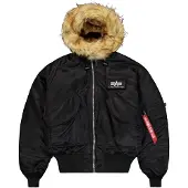 Alpha industries Veste d’hiver '45P' noir / blanc