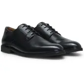 HUGO Derbies en cuir lisse avec logo en relief