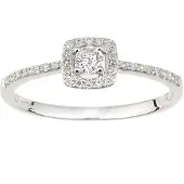 Diamant L'Eternel Bague 'Verlobungsring aus 375 Weißgold mit Diamant' argent