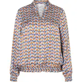 More & more Chemisier bleu / bleu clair / orange
