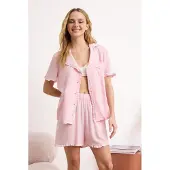 Trendyol Shorty rose / éosine / blanc