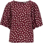 We fashion Chemisier lie de vin / blanc