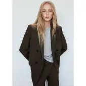 Mango Blazer 'IRISE' marron / noir