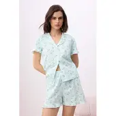 Trendyol Shorty bleu pastel / vert / rose ancienne