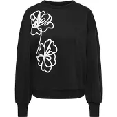 ONLY Sweat-shirt 'ONLBROOKE' noir / blanc