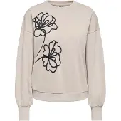 ONLY Sweat-shirt 'ONLBROOKE' greige / noir