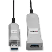 Lindy 42701 câble USB USB 3.2 Gen 1 (3.1 Gen 1) 50 m USB A Noir, Argent