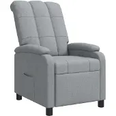 vidaXL Fauteuil inclinable Gris clair Tissu