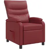 vidaXL Fauteuil , couleur vin, revêtement en similicuir