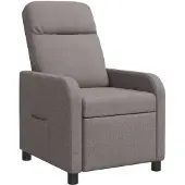 vidaXL Fauteuil inclinable Taupe Tissu