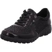 Waldlaufer Baskets basses 'Schnürschuh Damen H89001-221-001 Leder-Mix in schwarz' noir