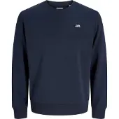 JJ REBEL Sweat-shirt 'JREBREBEL' bleu foncé / blanc