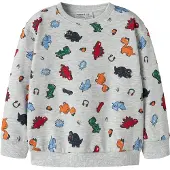 Name it Sweat 'NMMLeon' bleu clair / gris chiné / émeraude / orange
