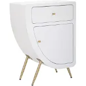 Mauro Ferretti Table de chevet en bois blanc 60x32x79 cm