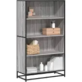 vidaXL Bibliothèque sonoma gris 80,5x35x139 cm bois d'ingénierie
