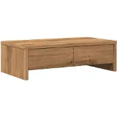 vidaXL Support d'écran avec tiroirs Chêne Artisan 50x27x15 cm