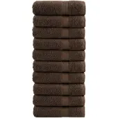 vidaXL Essuie-mains de qualité supérieure SOLUND 10pcs marron 600 g/m²