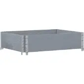 vidaXL Jardinière gris 80x60 cm bois massif de pin