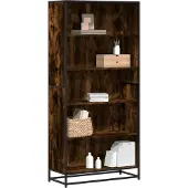 vidaXL Bibliothèque chêne fumé 80,5x35x170,5 cm Bois composite