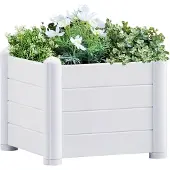 vidaXL Lit surélevé de jardin PP Blanc 43x43x35 cm