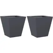 vidaXL Jardinières 2 pcs anthracite 30x30x30 cm acier
