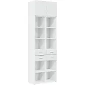 vidaXL Armoire haute blanc 70x42,5x225 cm Bois composite