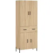 vidaXL Highboard chêne Sonoma 69,5x34x180 cm Matériau dérivé du bois