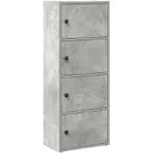 vidaXL Bibliothèque gris béton 40x24x102 cm bois d'ingénierie