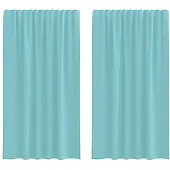 vidaXL Voile Rideaux avec passants 2 pcs. Turquoise 140x175 cm