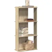 vidaXL Bibliothèque à 3 niveaux chêne sonoma 60x30x120 cm