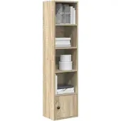 vidaXL Bibliothèque chêne fumé 31x24x127 cm bois d'ingénierie