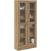 vidaXL Highboard Chêne Artisan 82,5x30,5x185 cm Matériau dérivé du bois