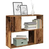 vidaXL Bibliothèque/Séparateur de pièce vieux bois 80x24x63 cm